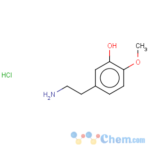 CAS No:645-33-0 Phenol,5-(2-aminoethyl)-2-methoxy-, hydrochloride (1:1)
