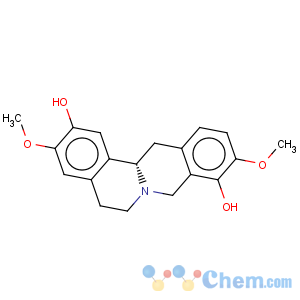 CAS No:6451-73-6 6H-Dibenzo[a,g]quinolizine-2,9-diol,5,8,13,13a-tetrahydro-3,10-dimethoxy-, (13aS)-
