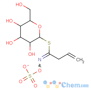 CAS No:64550-88-5 [(E)-1-[(2S,3R,4S,5S,6R)-3,4,<br />5-trihydroxy-6-(hydroxymethyl)oxan-2-yl]sulfanylbut-3-enylideneamino]<br />sulfate