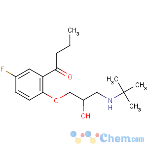 CAS No:64552-17-6 1-[2-[3-(tert-butylamino)-2-hydroxypropoxy]-5-fluorophenyl]butan-1-one