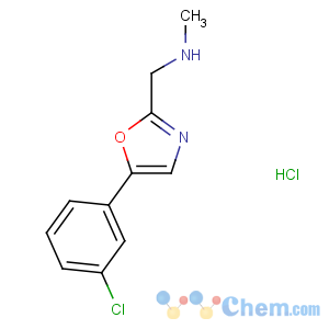 CAS No:64639-86-7 2-Oxazolemethanamine,5-(3-chlorophenyl)-N-methyl-, hydrochloride (1:1)