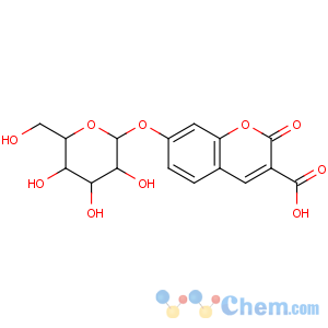 CAS No:64664-99-9 2-oxo-7-[(2S,3R,4S,5R,6R)-3,4,<br />5-trihydroxy-6-(hydroxymethyl)oxan-2-yl]oxychromene-3-carboxylic acid