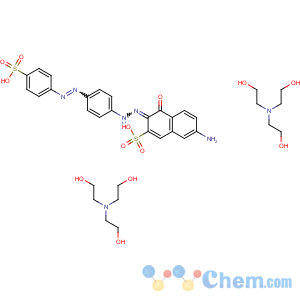 CAS No:64683-40-5 2-Naphthalenesulfonic acid, 7-amino-4-hydroxy-3-((p-((p-sulfophenyl)azo)phenyl)azo)-, bis(triethanolamine) salt