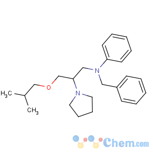 CAS No:64706-54-3 N-benzyl-N-[3-(2-methylpropoxy)-2-pyrrolidin-1-ylpropyl]aniline