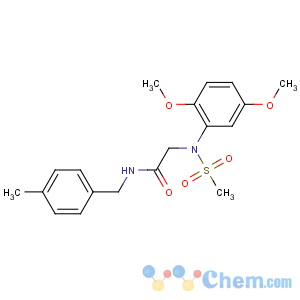 CAS No:6471-01-8 2-(2,<br />5-dimethoxy-N-methylsulfonylanilino)-N-[(4-methylphenyl)methyl]acetamide