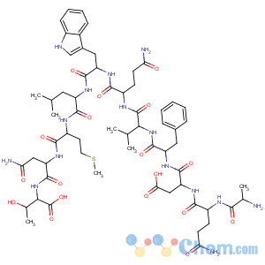 CAS No:64790-15-4 L-Threonine,L-alanyl-L-glutaminyl-L-a-aspartyl-L-phenylalanyl-L-valyl-L-glutaminyl-L-tryptophyl-L-leucyl-L-methionyl-L-asparaginyl-