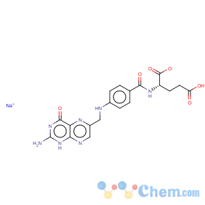 CAS No:6484-89-5 L-Glutamic acid,N-[4-[[(2-amino-3,4-dihydro-4-oxo-6-pteridinyl)methyl]amino]benzoyl]-, sodiumsalt (1:1)