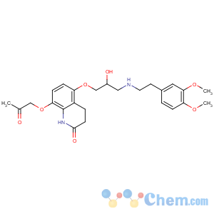 CAS No:65008-93-7 5-[3-[2-(3,<br />4-dimethoxyphenyl)ethylamino]-2-hydroxypropoxy]-8-(2-oxopropoxy)-3,<br />4-dihydro-1H-quinolin-2-one