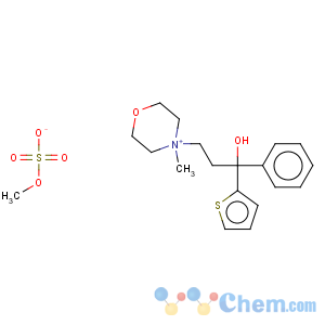 CAS No:6504-57-0 4-(3-Hydroxy-3-phenyl-3-(2-thienyl)propyl)-4-methylmorpholinium, methyl sulfate (salt)
