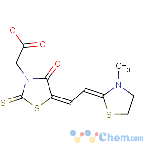 CAS No:65152-09-2 5-[(3-Methylthiazolidin-2-ylidene)ethylidene]-4-oxo-2-thioxothiazolidin-3-acetic acid