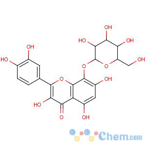 CAS No:652-78-8 2-(3,4-dihydroxyphenyl)-3,5,7-trihydroxy-8-[(2S,3R,4S,5S,6R)-3,4,<br />5-trihydroxy-6-(hydroxymethyl)oxan-2-yl]oxychromen-4-one