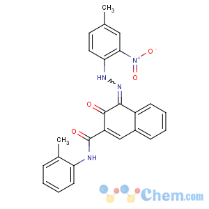 CAS No:6535-47-3 (4Z)-4-[(4-methyl-2-nitrophenyl)hydrazinylidene]-N-(2-methylphenyl)-3-<br />oxonaphthalene-2-carboxamide
