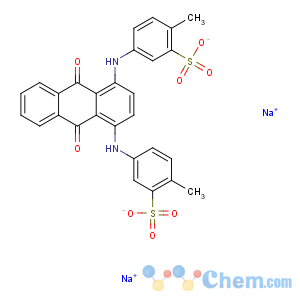 CAS No:6535-61-1 Benzenesulfonic acid,3,3'-[(9,10-dihydro-9,10-dioxo-1,4-anthracenediyl)diimino]bis[6-methyl-, sodiumsalt (1:2)