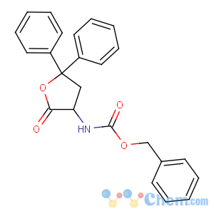 CAS No:65427-46-5 Carbamic acid,(tetrahydro-2-oxo-5,5-diphenyl-3-furanyl)-, phenylmethyl ester (9CI)