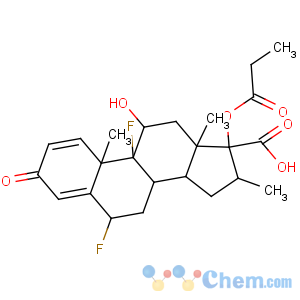 CAS No:65429-42-7 (6S,8S,9R,10S,11S,13S,14S,16R,17R)-6,9-difluoro-11-hydroxy-10,13,<br />16-trimethyl-3-oxo-17-propanoyloxy-6,7,8,11,12,14,15,<br />16-octahydrocyclopenta[a]phenanthrene-17-carboxylic acid