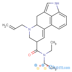 CAS No:65527-61-9 (6aR,9R)-N,N-diethyl-7-prop-2-enyl-6,6a,8,9-tetrahydro-4H-indolo[4,<br />3-fg]quinoline-9-carboxamide