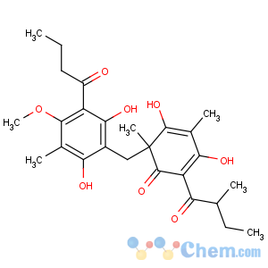 CAS No:65792-05-4 2,4-Cyclohexadien-1-one,6-[[2,6-dihydroxy-4-methoxy-3-methyl-5-(1-oxobutyl)phenyl]methyl]-3,5-dihydroxy-4,6-dimethyl-2-(2-methyl-1-oxobutyl)-