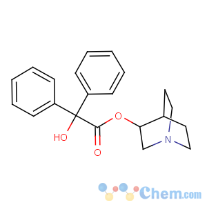 CAS No:6581-06-2 1-azabicyclo[2.2.2]octan-3-yl 2-hydroxy-2,2-diphenylacetate