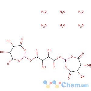 CAS No:6591-56-6 Butanedioic acid,2,3-dihydroxy- (2R,3R)-, bismuth(3+) salt (3:2)
