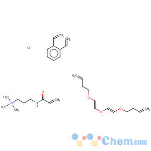 CAS No:65997-24-2 4-[(e)-2-[(e)-2-but-3-enoxyethenoxy]ethenoxy]but-1-ene: 1,2-diethenylb enzene: trimethyl-[3-(prop-2-enoylamino)propyl]azanium: chloride