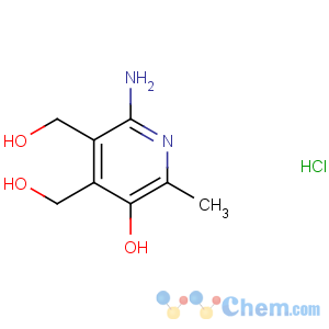 CAS No:6600-94-8 3,4-Pyridinedimethanol,2-amino-5-hydroxy-6-methyl-, hydrochloride (1:1)