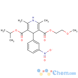 CAS No:66085-59-4 3-O-(2-methoxyethyl) 5-O-propan-2-yl<br />2,6-dimethyl-4-(3-nitrophenyl)-1,4-dihydropyridine-3,5-dicarboxylate