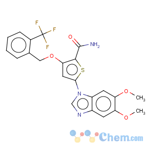 CAS No:660868-91-7 3-(2-(Trifluoromethyl)benzyloxy)-5-(5,6-dimethoxy-1H-benzo[d]imidazol-1-yl)thiophene-2-carboxamide