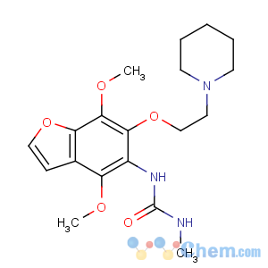 CAS No:66203-94-9 1-[4,<br />7-dimethoxy-6-(2-piperidin-1-ylethoxy)-1-benzofuran-5-yl]-3-methylurea