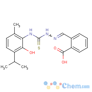 CAS No:6623-74-1 Benzoicacid, 2-[[2-[[[2-hydroxy-6-methyl-3-(1-methylethyl)phenyl]amino]thioxomethyl]hydrazinylidene]methyl]-