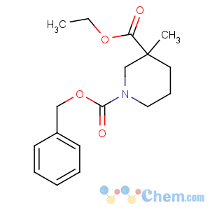 CAS No:664364-60-7 1-O-benzyl 3-O-ethyl 3-methylpiperidine-1,3-dicarboxylate