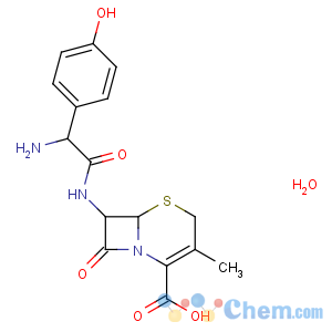 CAS No:66592-87-8 5-Thia-1-azabicyclo[4.2.0]oct-2-ene-2-carboxylicacid, 7-[[(2R)-2-amino-2-(4-hydroxyphenyl)acetyl]amino]-3-methyl-8-oxo-,hydrate (1:1), (6R,7R)-