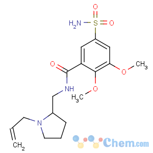 CAS No:66644-81-3 2,<br />3-dimethoxy-N-[(1-prop-2-enylpyrrolidin-2-yl)methyl]-5-<br />sulfamoylbenzamide