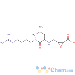 CAS No:66701-25-5 2-Oxiranecarboxylicacid,3-[[[(1S)-1-[[[4-[(aminoiminomethyl)amino]butyl]amino]carbonyl]-3-methylbutyl]amino]carbonyl]-,(2S,3S)-