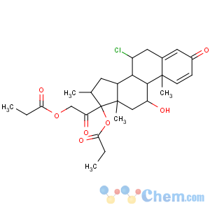 CAS No:66734-13-2 [2-[(7R,8S,9S,10R,11S,13S,14S,16R,17R)-7-chloro-11-hydroxy-10,13,<br />16-trimethyl-3-oxo-17-propanoyloxy-7,8,9,11,12,14,15,<br />16-octahydro-6H-cyclopenta[a]phenanthren-17-yl]-2-oxoethyl] propanoate