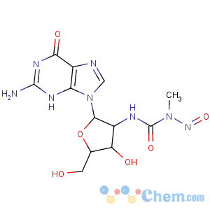 CAS No:66779-33-7 3-[(2R,3R,4S,<br />5R)-2-(2-amino-6-oxo-3H-purin-9-yl)-4-hydroxy-5-(hydroxymethyl)oxolan-3-<br />yl]-1-methyl-1-nitrosourea