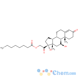 CAS No:6678-14-4 Pregn-4-ene-3,20-dione,11,17-dihydroxy-21-[(1-oxooctyl)oxy]-, (11b)-