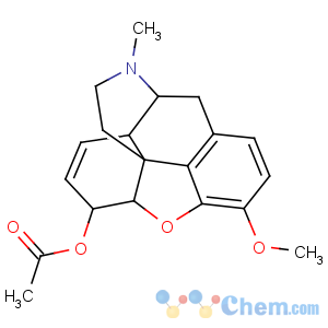 CAS No:6703-27-1 Morphinan-6-ol,7,8-didehydro-4,5-epoxy-3-methoxy-17-methyl-, 6-acetate, (5a,6a)-
