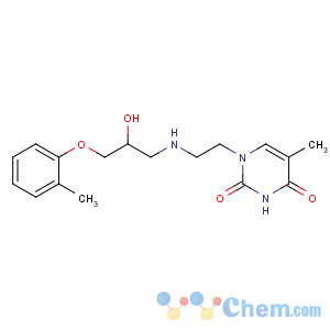 CAS No:67227-55-8 1-[2-[[2-hydroxy-3-(2-methylphenoxy)propyl]amino]ethyl]-5-<br />methylpyrimidine-2,4-dione