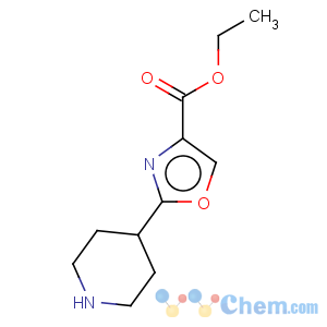 CAS No:672310-05-3 4-Oxazolecarboxylicacid, 2-(4-piperidinyl)-, ethyl ester