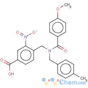 CAS No:672310-25-7 4-{[(4-methoxy-benzoyl)-(4-methyl-benzyl)-amino]-methyl}-3-nitro-benzoic acid
