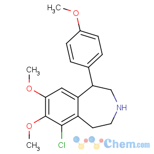 CAS No:67287-53-0 9-chloro-7,8-dimethoxy-5-(4-methoxyphenyl)-2,3,4,<br />5-tetrahydro-1H-3-benzazepine