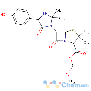 CAS No:67337-44-4 methoxymethyl<br />6-[4-(4-hydroxyphenyl)-2,2-dimethyl-5-oxoimidazolidin-1-yl]-3,<br />3-dimethyl-7-oxo-4-thia-1-azabicyclo[3.2.0]heptane-2-carboxylate