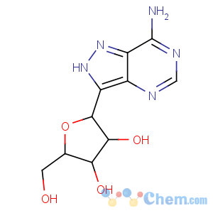 CAS No:6742-12-7 D-Ribitol,1-C-(7-amino-1H-pyrazolo[4,3-d]pyrimidin-3-yl)-1,4-anhydro-, (1S)-