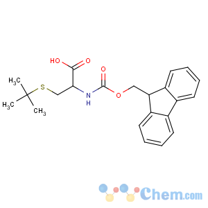 CAS No:67436-13-9 (2R)-3-tert-butylsulfanyl-2-(9H-fluoren-9-ylmethoxycarbonylamino)<br />propanoic acid
