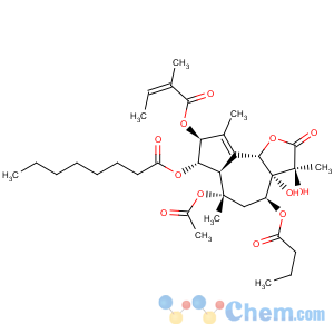 CAS No:67526-95-8 Octanoic acid,(3S,3aR,4S,6S,6aR,7S,8S,9bS)-6-(acetyloxy)-2,3,3a,4,5,6,6a,7,8,9b-decahydro-3,3a-dihydroxy-3,6,9-trimethyl-8-[[(2Z)-2-methyl-1-oxo-2-buten-1-yl]oxy]-2-oxo-4-(1-oxobutoxy)azuleno[4,5-b]furan-7-ylester