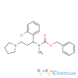 CAS No:675602-80-9 benzyl N-[1-(2-chlorophenyl)-3-pyrrolidin-1-ylpropyl]-N-methylcarbamate