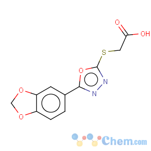 CAS No:67572-43-4 {[5-(1,3-benzodioxol-5-yl)-1,3,4-oxadiazol-2-yl]thio}acetic acid