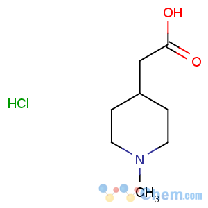 CAS No:67686-06-0 4-Piperidineaceticacid, 1-methyl-, hydrochloride (1:1)