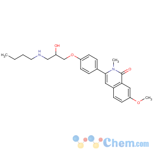 CAS No:67793-71-9 3-[4-[3-(butylamino)-2-hydroxypropoxy]phenyl]-7-methoxy-2-<br />methylisoquinolin-1-one