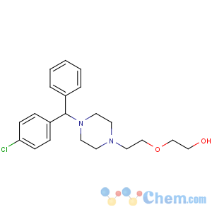 CAS No:68-88-2 2-[2-[4-[(4-chlorophenyl)-phenylmethyl]piperazin-1-yl]ethoxy]ethanol